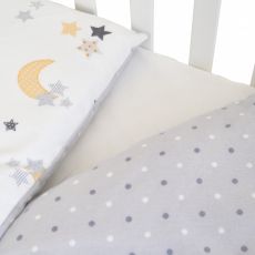Змінна постіль 3 ел Twins Comfort Soft (фланель) 3010-TS-10, Starlet grey, білий/сірий